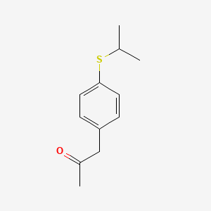 molecular formula C12H16OS B8709397 1-{4-[(Propan-2-yl)sulfanyl]phenyl}propan-2-one CAS No. 88356-93-8