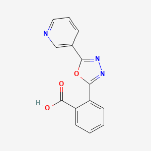molecular formula C14H9N3O3 B8709457 2-(5-(Pyridin-3-yl)-1,3,4-oxadiazol-2-yl)benzoic acid CAS No. 56894-56-5