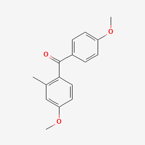 molecular formula C16H16O3 B8709501 (4-Methoxy-2-methylphenyl)(4-methoxyphenyl)methanone CAS No. 51974-20-0