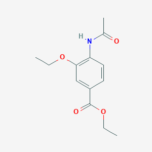 molecular formula C13H17NO4 B8709565 Ethyl 4-acetamido-3-ethoxybenzoate 