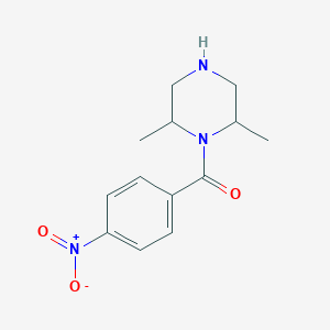 molecular formula C13H17N3O3 B8709598 N1-(4-nitrobenzoyl)-2,6-dimethylpiperazine 