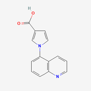 molecular formula C14H10N2O2 B8709638 1-(Quinolin-5-yl)-1H-pyrrole-3-carboxylic acid CAS No. 649727-09-3
