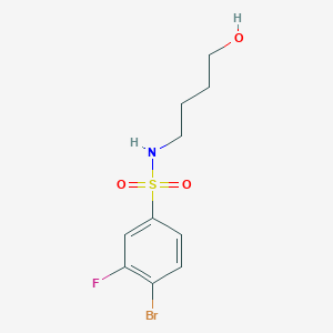 4-Bromo-3-fluoro-N-(4-hydroxybutyl)benzene-1-sulfonamide