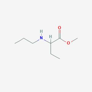 molecular formula C8H17NO2 B8709665 Methyl 2-(propylamino)butanoate 
