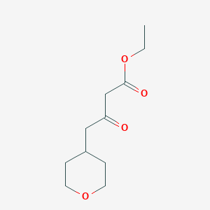 molecular formula C11H18O4 B8709727 ethyl 3-oxo-4-(tetrahydro-2H-pyran-4-yl)butanoate 