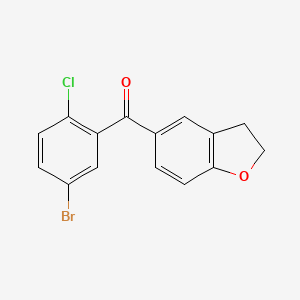 molecular formula C15H10BrClO2 B8709819 (5-Bromo-2-chloro-phenyl)-(2,3-dihydrobenzofuran-5-yl)methanone 