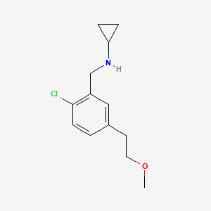 molecular formula C13H18ClNO B8709827 n-[2-Chloro-5-(2-methoxyethyl)benzyl]cyclopropanamine CAS No. 921630-23-1