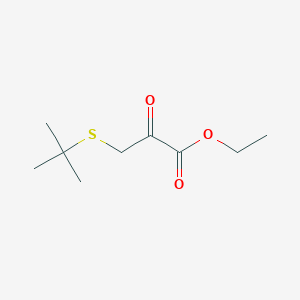 molecular formula C9H16O3S B8709952 Ethyl 3-(tert-butylsulfanyl)-2-oxopropanoate CAS No. 141863-12-9