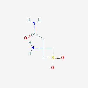 2-(3-Amino-1,1-dioxo-thietan-3-yl)acetamide