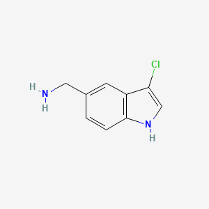 molecular formula C9H9ClN2 B8710134 3-Chloro-1h-indole-5-methanamine 