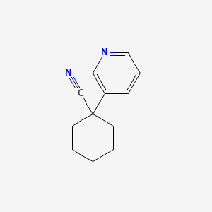 molecular formula C12H14N2 B8710144 1-Pyridin-3-yl-cyclohexanecarbonitrile 