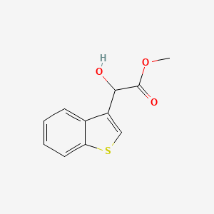 molecular formula C11H10O3S B8710175 Methyl 2-(1-benzothiophen-3-yl)-2-hydroxyacetate 