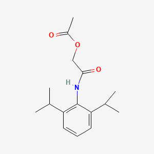 {[2,6-Bis(propan-2-yl)phenyl]carbamoyl}methyl acetate