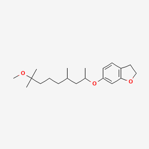 molecular formula C20H32O3 B8710229 6-((8-Methoxy-4,8-dimethylnonan-2-yl)oxy)-2,3-dihydrobenzofuran CAS No. 51079-60-8