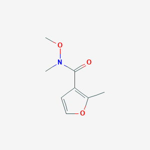 molecular formula C8H11NO3 B8710243 N,2-Dimethyl-N-(methyloxy)-3-furancarboxamide 