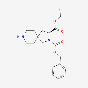 molecular formula C19H26N2O4 B8710249 2-Benzyl 3-ethyl (3S)-2,8-diazaspiro[4.5]decane-2,3-dicarboxylate 