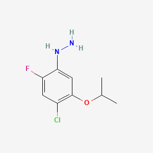 molecular formula C9H12ClFN2O B8710270 (4-Chloro-2-fluoro-5-propan-2-yloxyphenyl)hydrazine CAS No. 91167-64-5