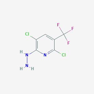 molecular formula C6H4Cl2F3N3 B8710283 2(1H)-Pyridinone, 3,6-dichloro-5-(trifluoromethyl)-, hydrazone CAS No. 102790-89-6