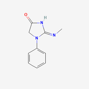 molecular formula C10H11N3O B8710297 2-(methylamino)-1-phenyl-1H-imidazol-4(5H)-one CAS No. 42032-56-4