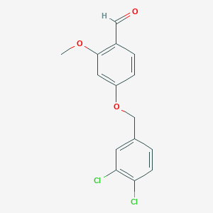 molecular formula C15H12Cl2O3 B8710301 4-(3,4-Dichlorobenzyloxy)-2-methoxybenzaldehyde 