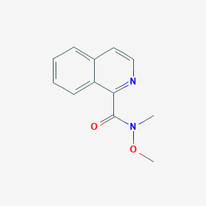 molecular formula C12H12N2O2 B8710309 N-methoxy-N-methylisoquinoline-1-carboxamide 