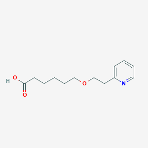 molecular formula C13H19NO3 B8710333 6-[2-(Pyridin-2-YL)ethoxy]hexanoic acid CAS No. 112192-23-1