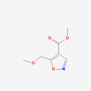 molecular formula C7H9NO4 B8710360 Methyl 5-(methoxymethyl)isoxazole-4-carboxylate 