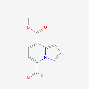 molecular formula C11H9NO3 B8710373 Methyl 5-formylindolizine-8-carboxylate 