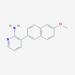 molecular formula C16H14N2O B8710388 3-(6-Methoxynaphthalen-2-yl)pyridin-2-amine 