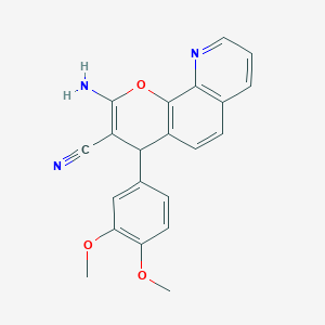 2-amino-4-(3,4-dimethoxyphenyl)-4H-pyrano[3,2-h]quinoline-3-carbonitrile