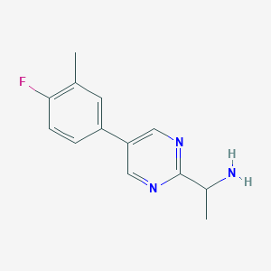 1-(5-(4-Fluoro-3-methylphenyl)pyrimidin-2-yl)ethanamine