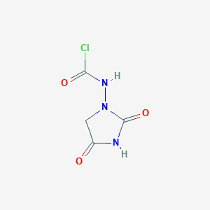 molecular formula C4H4ClN3O3 B8710437 (2,4-Dioxoimidazolidin-1-yl)carbamyl chloride CAS No. 64420-15-1