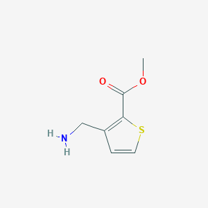 molecular formula C7H9NO2S B8710470 Methyl 3-(aminomethyl)thiophene-2-carboxylate 