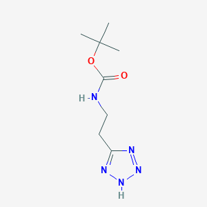molecular formula C8H15N5O2 B8710473 [2-(1H-Tetrazol-5-yl)ethyl]carbamic acid tert-butyl ester 