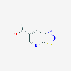 molecular formula C6H3N3OS B8710542 [1,2,3]Thiadiazolo[5,4-b]pyridine-6-carbaldehyde 