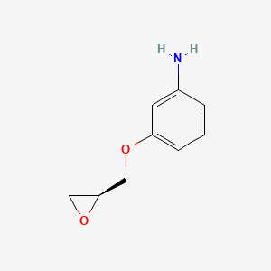 molecular formula C9H11NO2 B8710574 3-{[(2S)-Oxiran-2-yl]methoxy}aniline CAS No. 457898-09-8