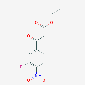 molecular formula C11H10FNO5 B8710578 Ethyl 3-(3-fluoro-4-nitrophenyl)-3-oxopropanoate 