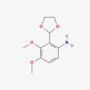 molecular formula C11H15NO4 B8710595 2-(1,3-Dioxolan-2-yl)-3,4-dimethoxyaniline CAS No. 92210-38-3
