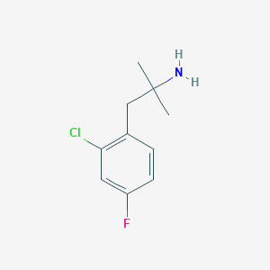 molecular formula C10H13ClFN B8710605 2-(2-Chloro-4-fluorophenyl)-1,1-dimethylethylamine 