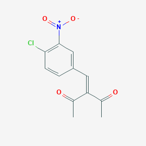 molecular formula C12H10ClNO4 B8710631 2,4-Pentanedione, 3-[(4-chloro-3-nitrophenyl)methylene]- CAS No. 137109-81-0