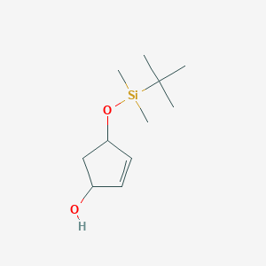molecular formula C11H22O2Si B8710692 4-(t-Butyldimethylsilyloxy)-cyclopent-2-ene-1-ol 