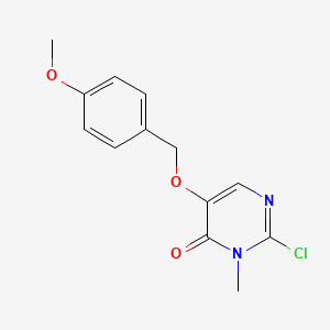 molecular formula C13H13ClN2O3 B8710716 2-chloro-5-[(4-methoxybenzyl)oxy]-3-methylpyrimidin-4(3H)-one 