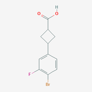 molecular formula C11H10BrFO2 B8710754 3-(4-Bromo-3-fluorophenyl)cyclobutanecarboxylic acid 