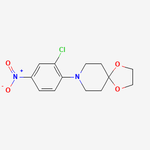 molecular formula C13H15ClN2O4 B8710810 8-(2-Chloro-4-nitrophenyl)-1,4-dioxa-8-azaspiro[4.5]decane CAS No. 873537-28-1