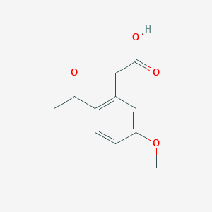 molecular formula C11H12O4 B8710817 2-(2-Acetyl-5-methoxyphenyl)acetic acid 