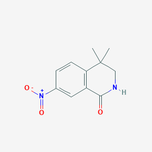 molecular formula C11H12N2O3 B8710903 4,4-Dimethyl-7-nitro-3,4-dihydroisoquinolin-1(2H)-one CAS No. 117242-06-5
