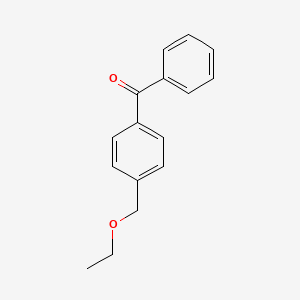 molecular formula C16H16O2 B8710972 Methanone, (4-(ethoxymethyl)phenyl)phenyl- CAS No. 71850-73-2