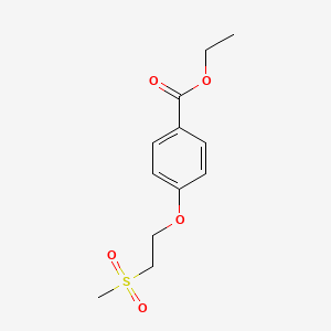 molecular formula C12H16O5S B8710978 Ethyl 4-[2-(methanesulfonyl)ethoxy]benzoate CAS No. 90183-61-2