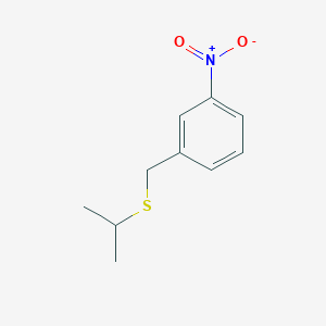 molecular formula C10H13NO2S B8711030 1-Nitro-3-[(propan-2-ylsulfanyl)methyl]benzene 