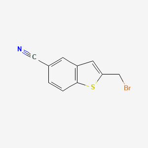 molecular formula C10H6BrNS B8711281 2-(Bromomethyl)-1-benzothiophene-5-carbonitrile CAS No. 105191-43-3